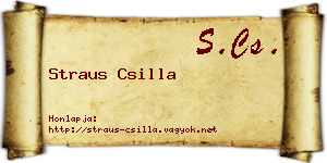 Straus Csilla névjegykártya